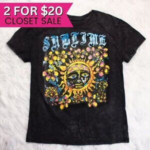 NWOT Sublime Sun Psychedelic Unisex Licensed Band T‎ Shirt Merch Crew Neck Tee